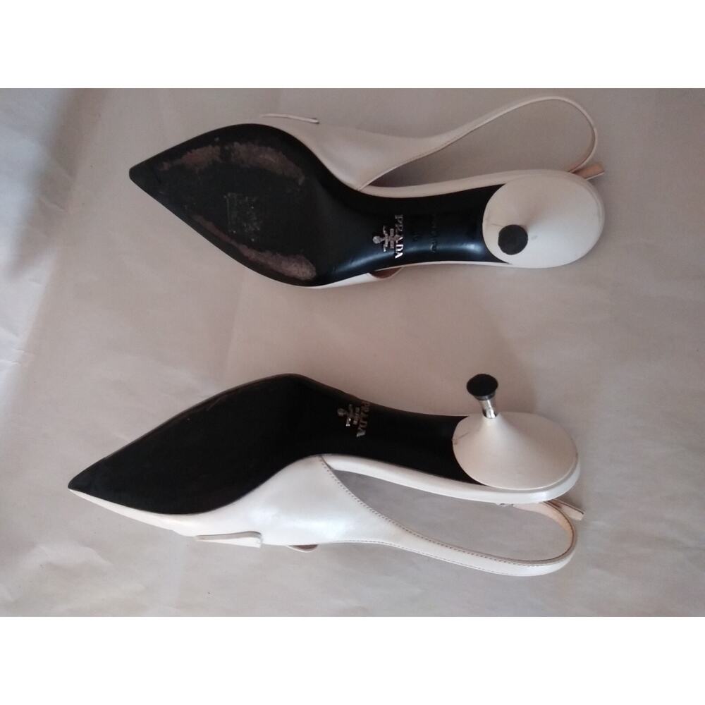 Prada vestiaire Collection Mary Jane Leather Hill Slingback Pumps Size 36 - Picture 7 of 11